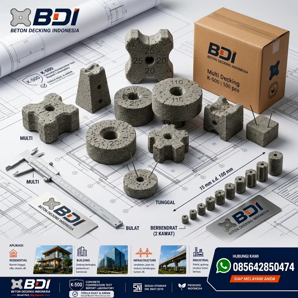 Jual Beton Decking K-500 di Tanjung Jabung Timur: Solusi Selimut Beton Presisi untuk Proyek Konstruksi Kokoh