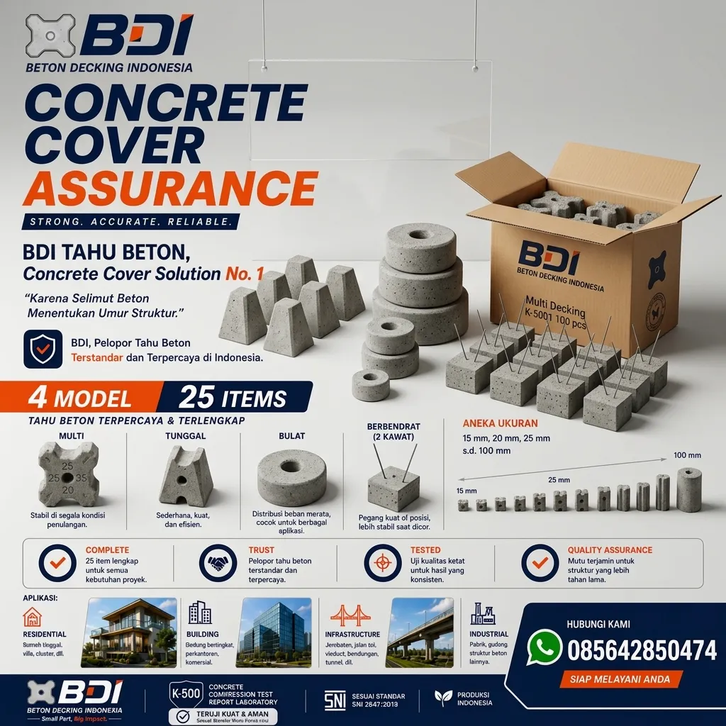 Jual Beton Decking K-500 di Kabupaten Bandung: Solusi Presisi untuk Konstruksi Kokoh & Tahan Lama