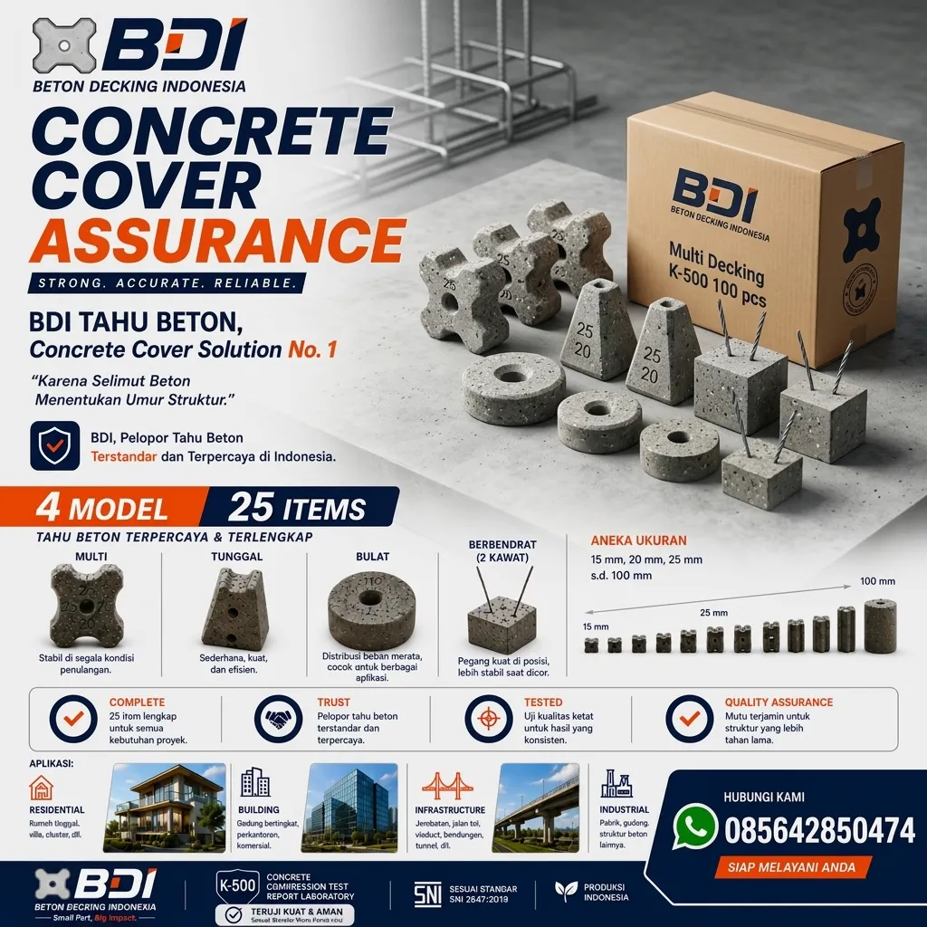 Jual Beton Decking K-500 di Tulungagung: Solusi Selimut Beton Presisi & Berstandar Proyek Nasional