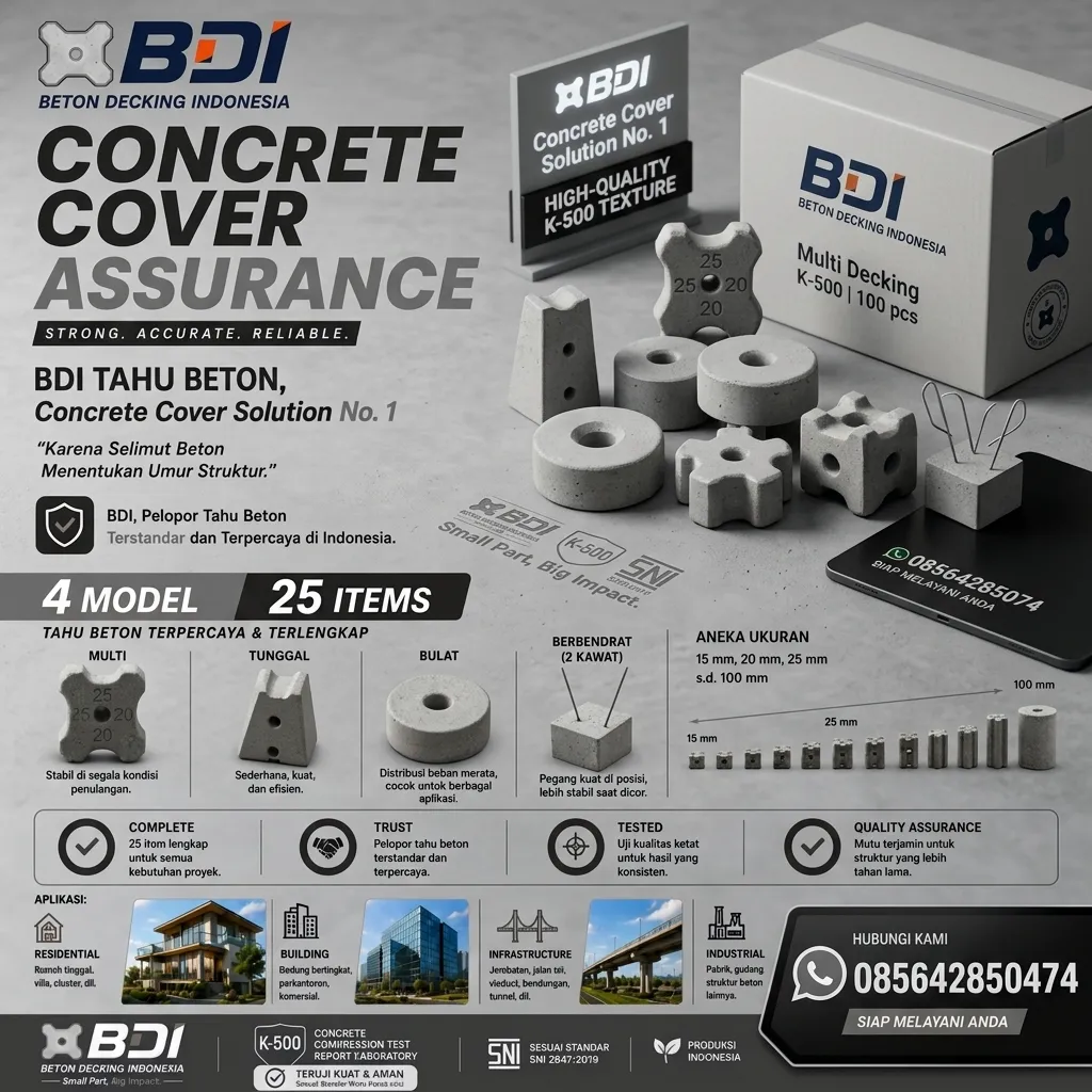 Jual Beton Decking K-500 di Karawang: Solusi Presisi & Handal untuk Konstruksi SNI
