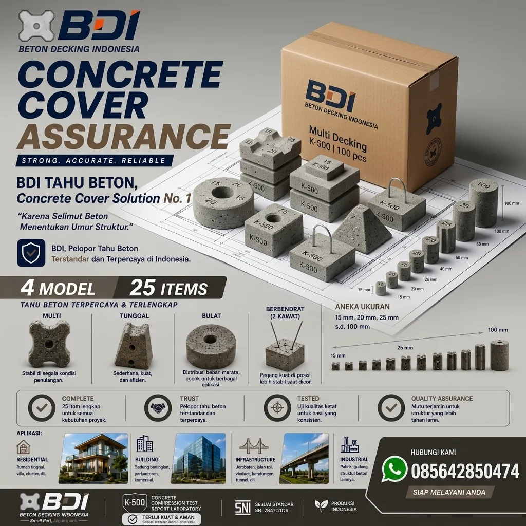 Jual Beton Decking K-500 di Maluku Tenggara: Solusi Presisi & Handal untuk Konstruksi Berstandar Tinggi