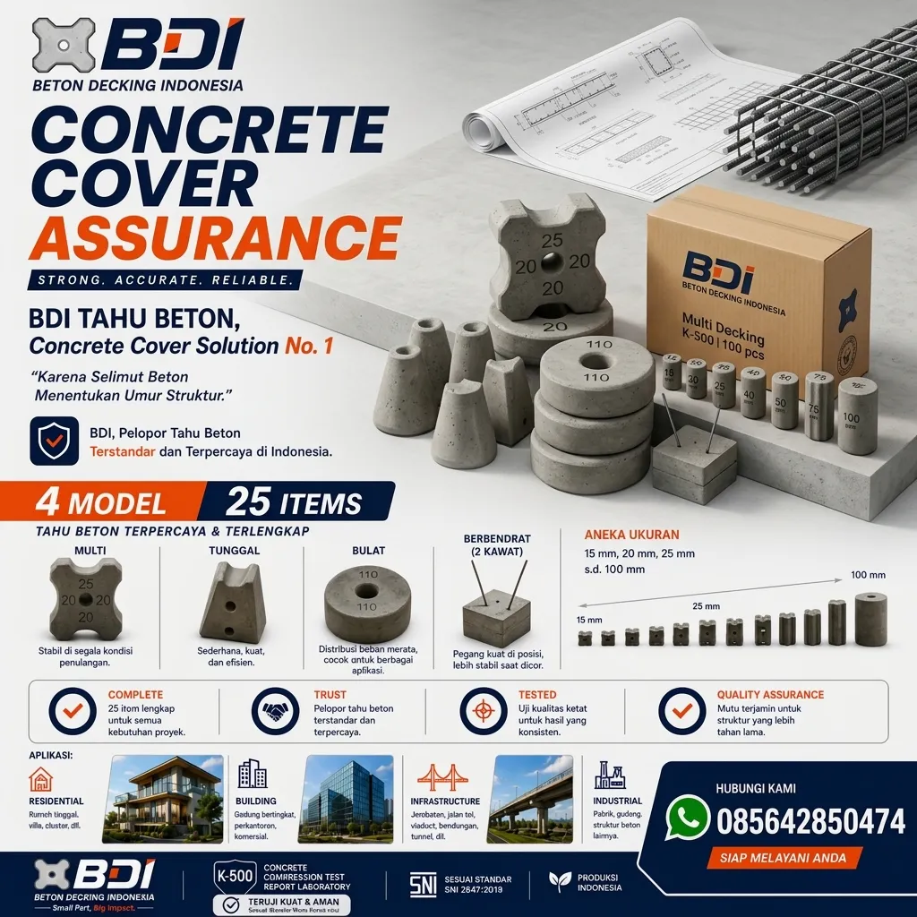 Jual Beton Decking K-500 Sertifikat Resmi di Seram Bagian Timur | Presisi & Handal