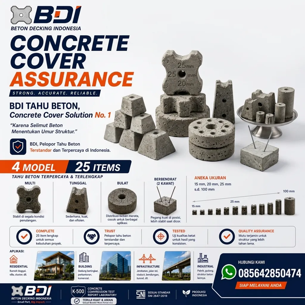 Jual Beton Decking K-500 di Kabupaten Gowa: Solusi Struktur Presisi & Sertifikat Resmi
