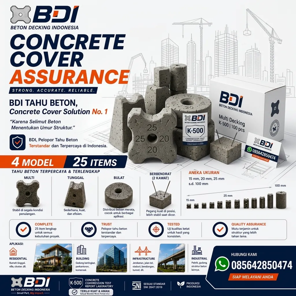 Jual Beton Decking Yang Presisi Dan Handal Sertifikat K-500 Di Kabupaten Lombok Tengah