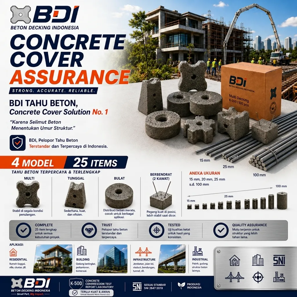 Jual Beton Decking K-500 di Ogan Komering Ulu Timur: Solusi Spacer Presisi untuk Konstruksi Kokoh
