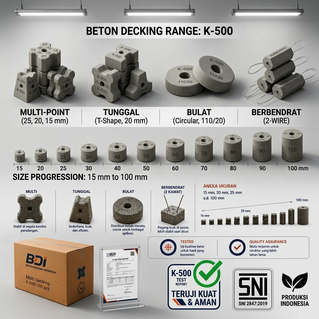 Jual Beton Decking K-500 di Kabupaten Tebo: Solusi Selimut Beton Presisi & Standar Proyek Nasional
