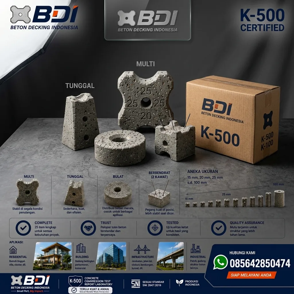 Jual Beton Decking Yang Presisi Dan Handal Sertifikat K-500 Di Kabupaten Maros