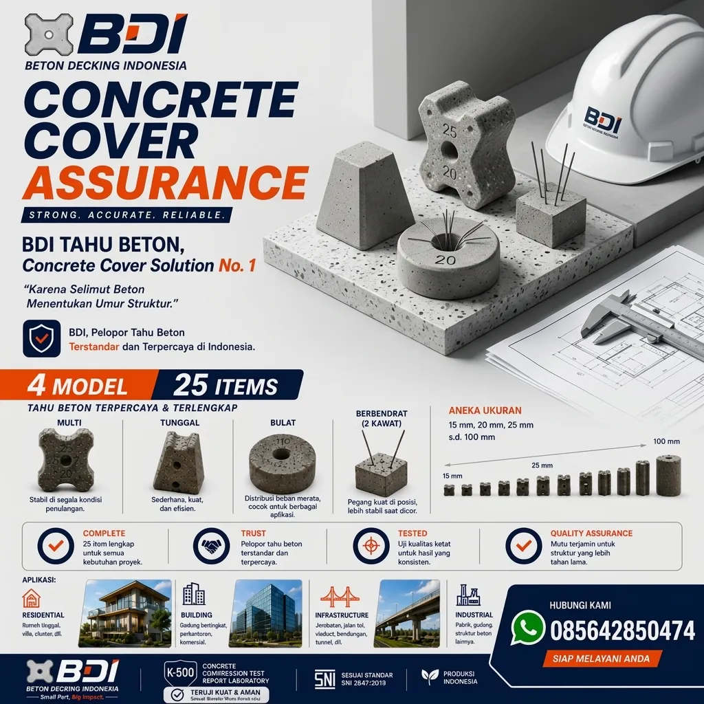 Jual Beton Decking K-500 Prabumulih: Solusi Presisi untuk Ketahanan Struktur Beton Permanen