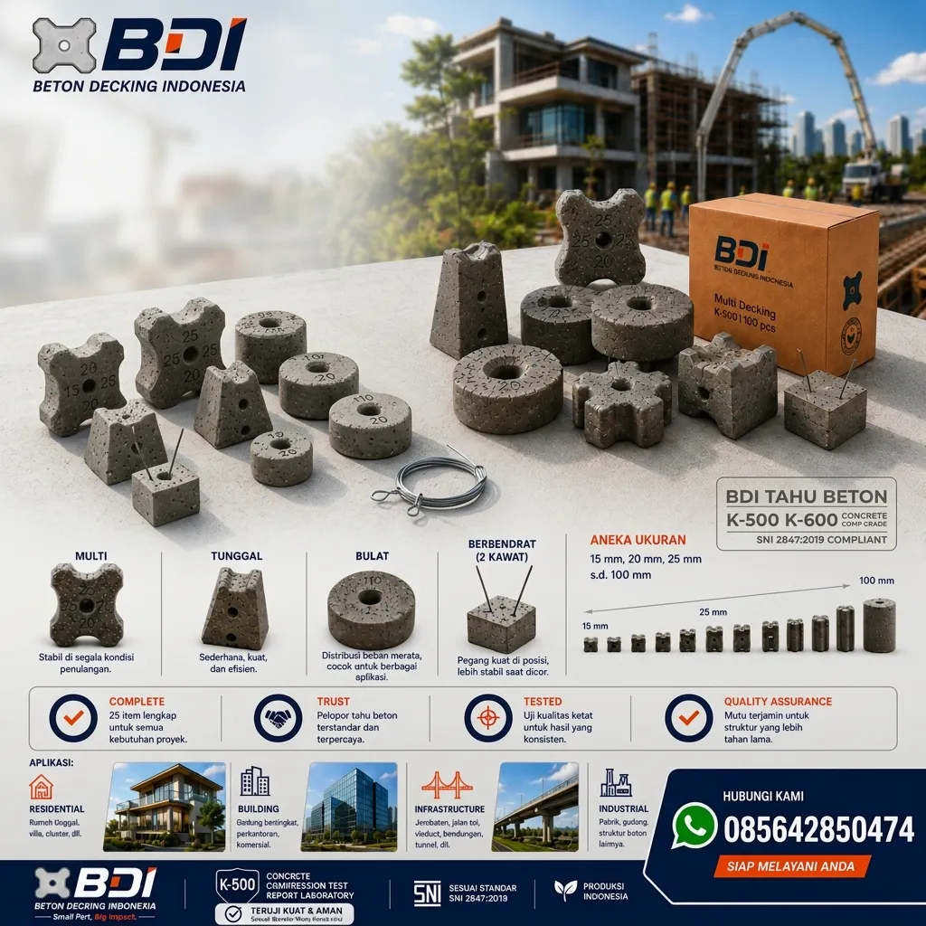Jual Beton Decking K-500 di Kabupaten Sinjai: Solusi Presisi untuk Konstruksi Kokoh & Tahan Lama