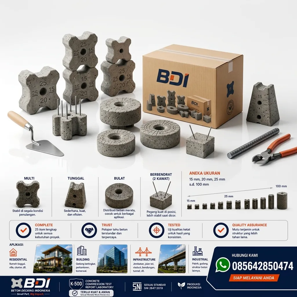 Jual Beton Decking K-500 Sidoarjo: Solusi Presisi untuk Konstruksi Kokoh & Tahan Lama