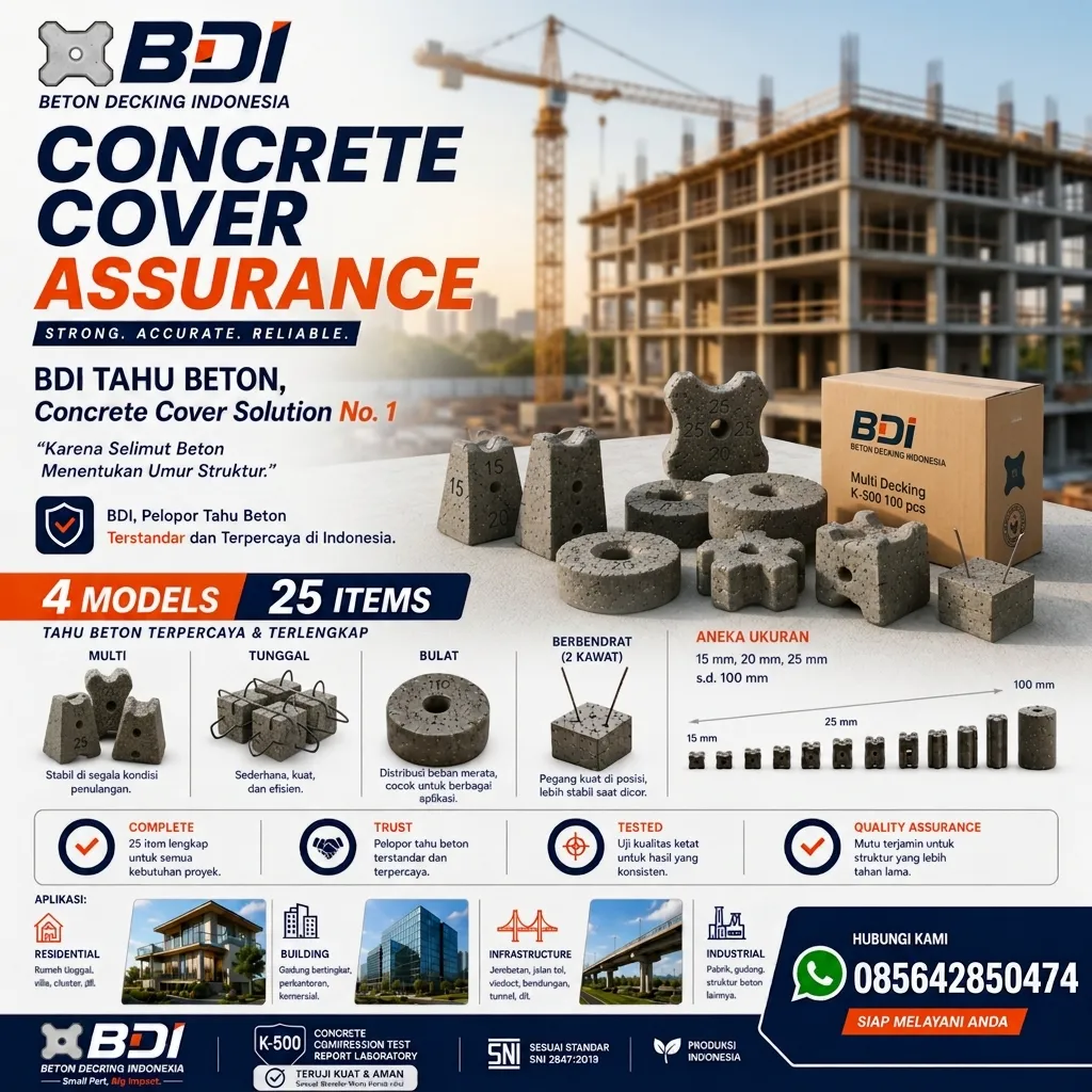 Jual Beton Decking K-500 Trenggalek: Solusi Presisi & Handal untuk Konstruksi Kokoh