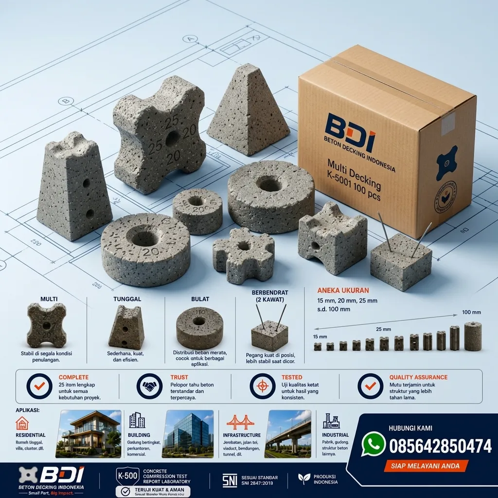 Jual Beton Decking K-500 Blitar: Solusi Presisi & Handal untuk Keamanan Struktur Bangunan