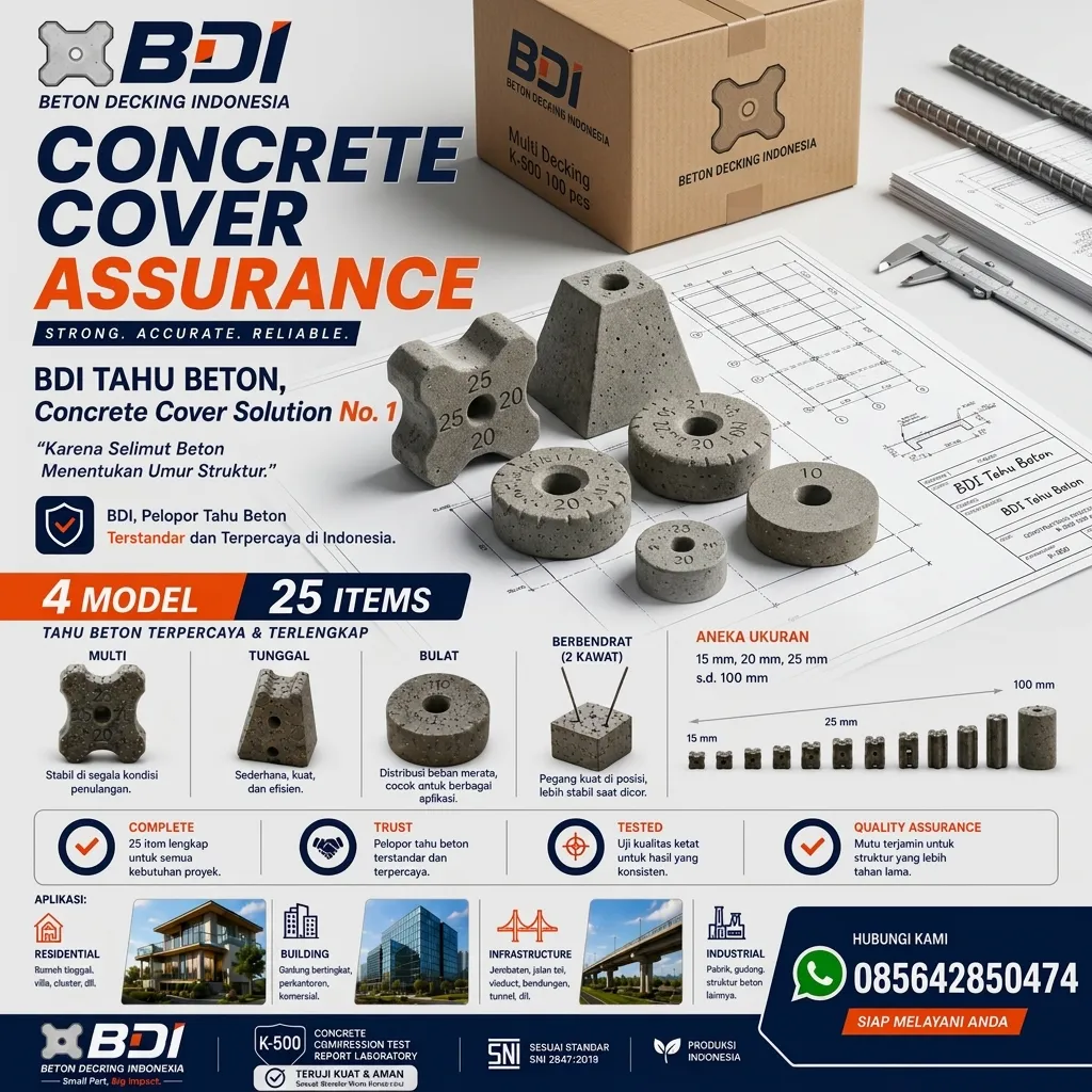 Jual Beton Decking K-500 di Kabupaten Sorong: Solusi Presisi untuk Konstruksi Kokoh & Tahan Lama