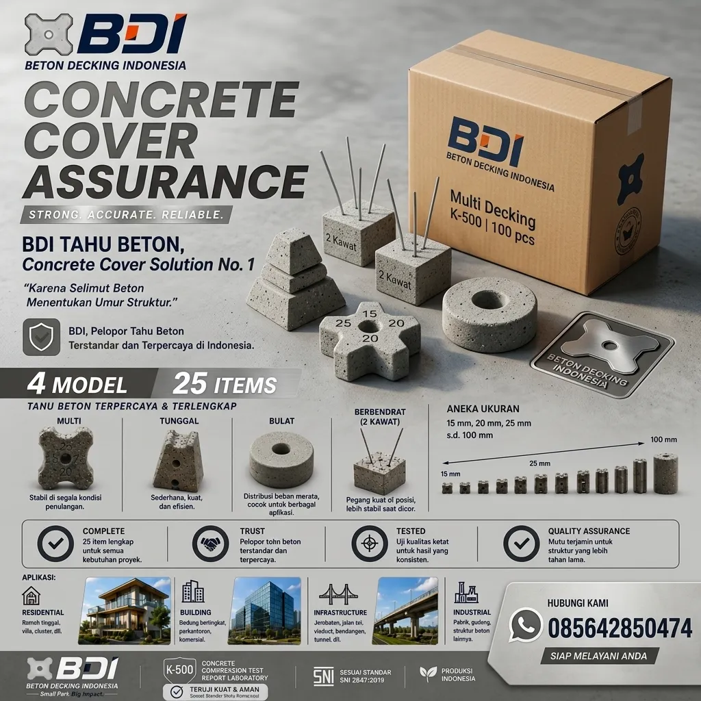 Jual Beton Decking K-500 di Pulau Morotai: Solusi Presisi untuk Konstruksi Kokoh & Tahan Korosi
