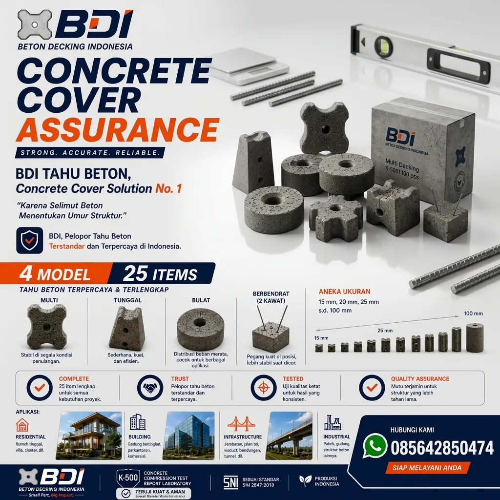 Jual Beton Decking K-500 di Tapanuli Tengah: Solusi Selimut Beton Presisi & Standar SNI