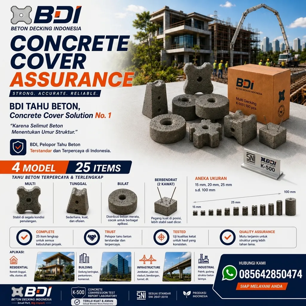 Jual Beton Decking K-500 di Pematang Siantar: Solusi Presisi untuk Selimut Beton Berkualitas Tinggi