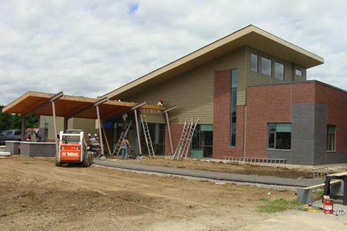 Exterior view of new main entrance