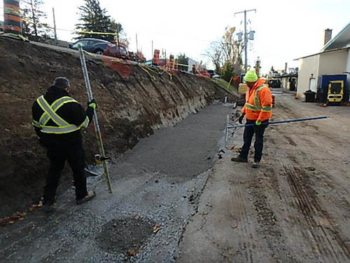 Preparation of Base and Subbase for the Retaining Wall