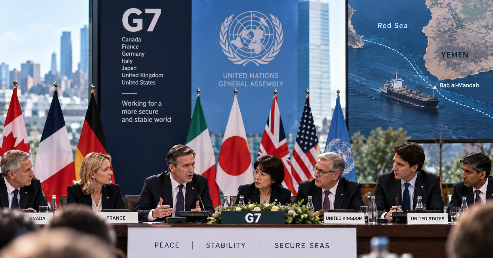 G7 urges Iran to halt support for Houthis before UN General Assembly