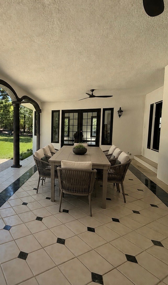 The Covered Loggia, Placer Canyon estate