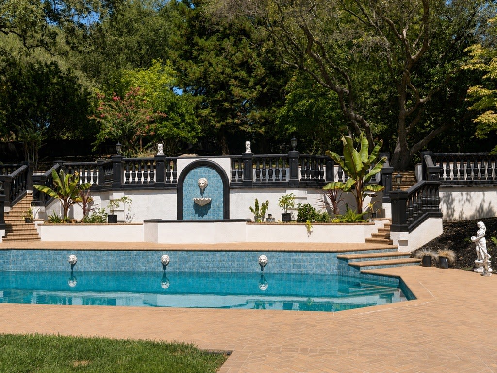 Pool & Gardens, Placer Canyon estate