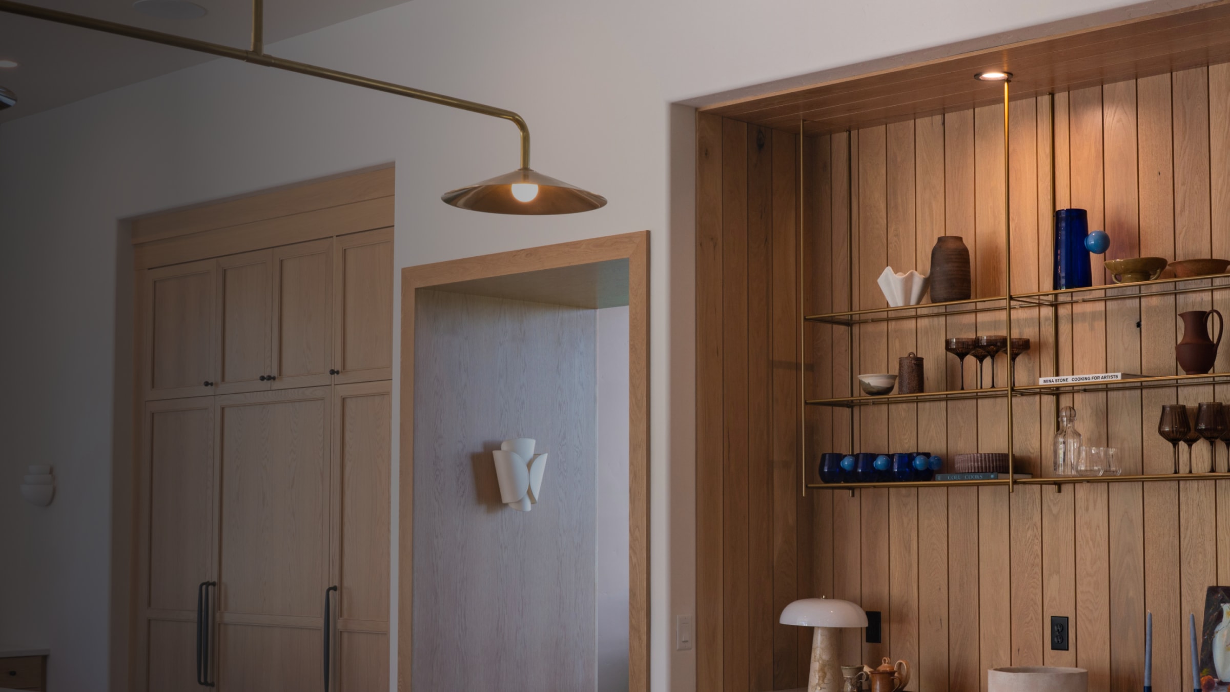Designer-styled space featuring Iron Abode shelving