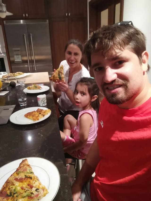 Family at a game