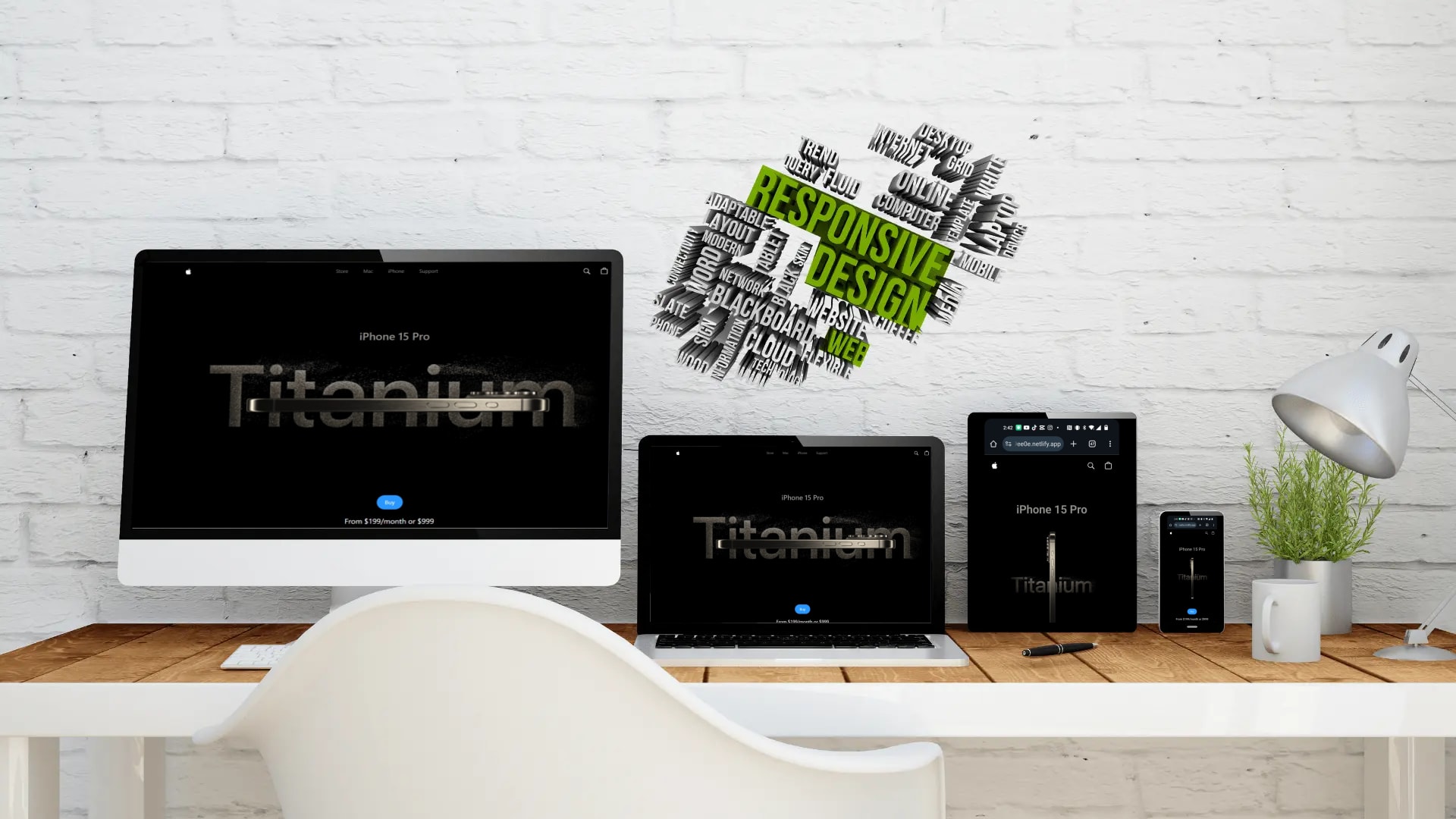 Animated Apple iPhone 3D Website - Responsive showcase