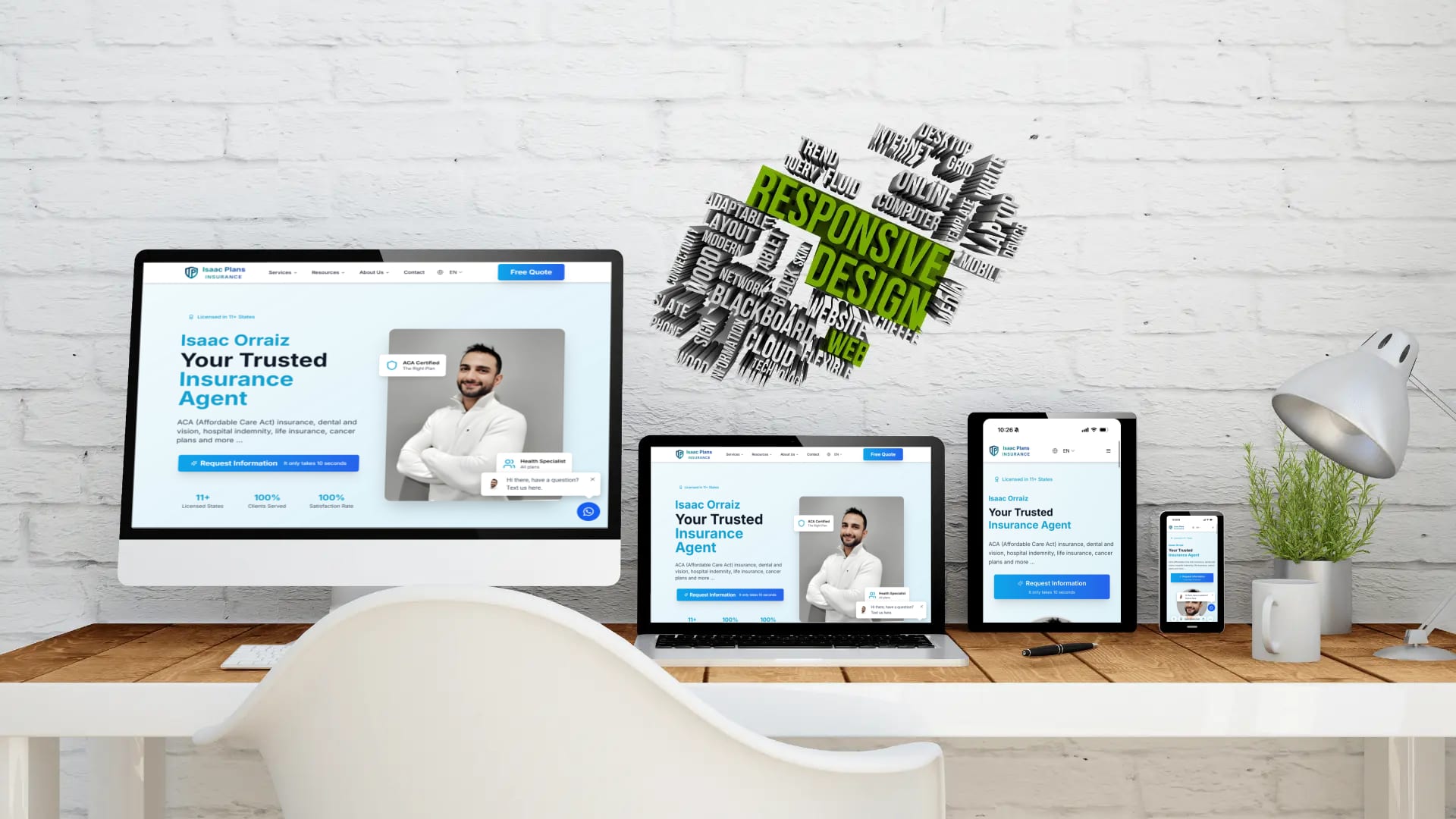 Isaac Plans Insurance - Responsive showcase