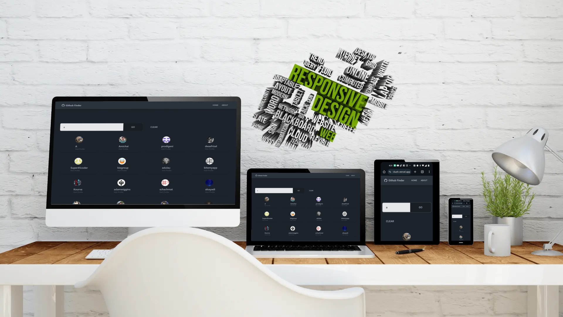 Github Finder - Github User Search App - Responsive showcase