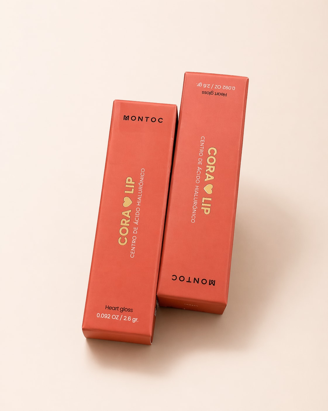 Montoc Cora Heart Lip Gloss - Salmon