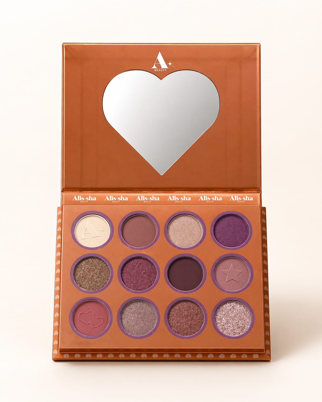 Alis-sha Beauty 12-Pan Eyeshadow Palette - Mauve Rose
