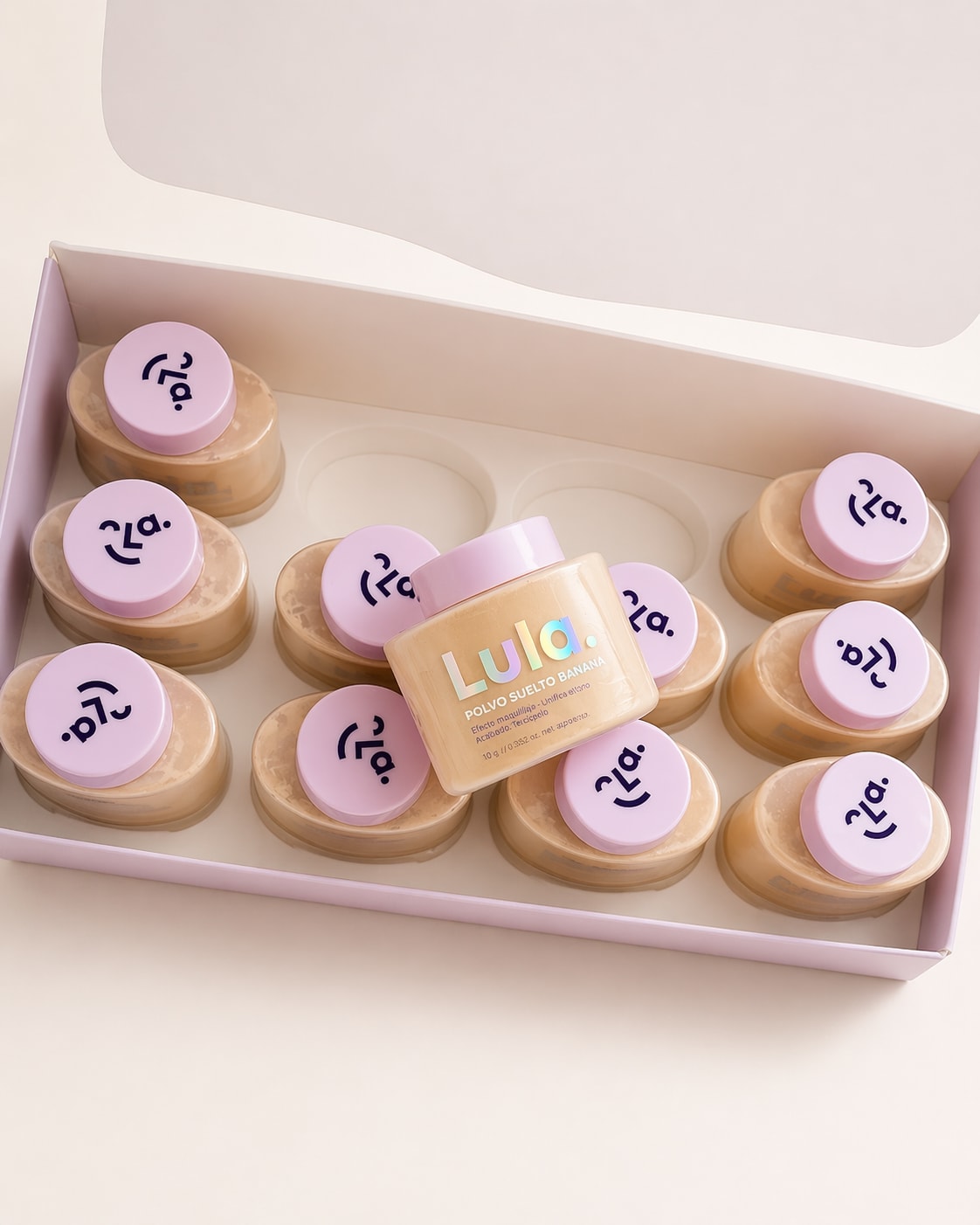 Lula Beauty Banana Loose Powder + Blush Pots - Banana / Assorted