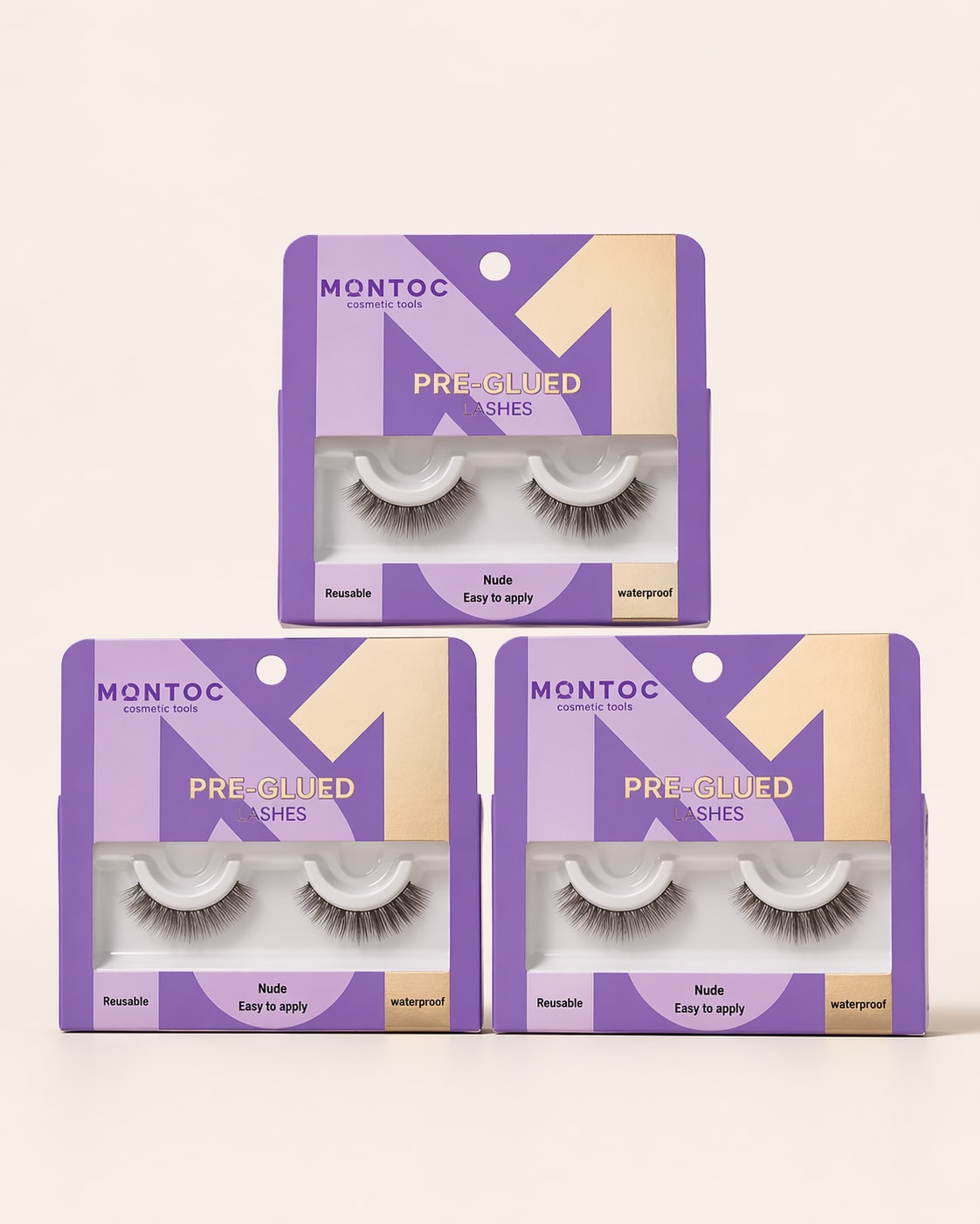 Montoc Pre-Glued False Lashes - Assorted Styles