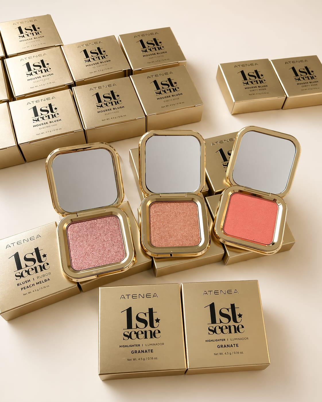 Atenea 1st Scene Mousse Blush - Peach Melba / Goldie / Granate