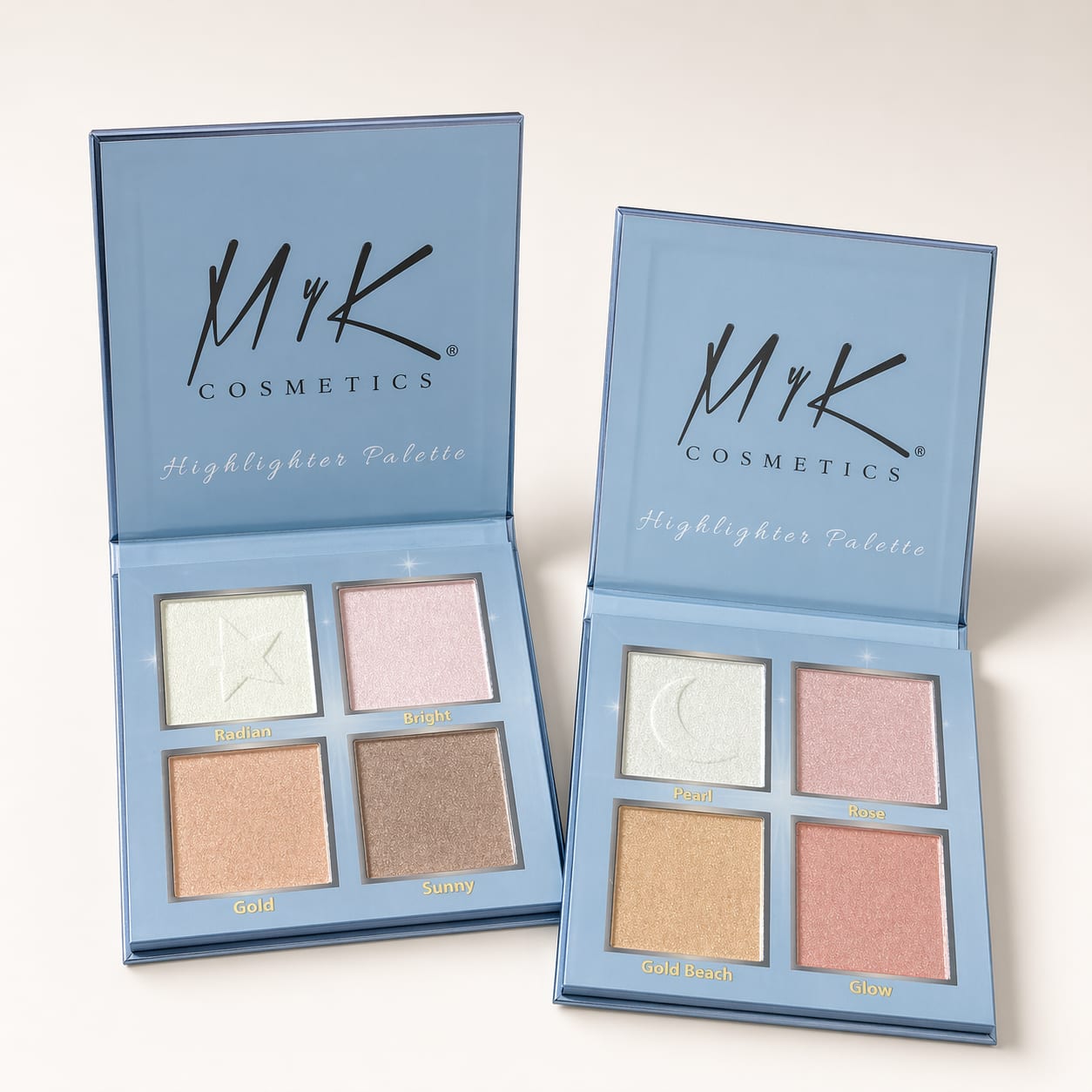 MiK Cosmetics 4-Pan Highlighter Palette - Radiant / Gold / Rose / Glow