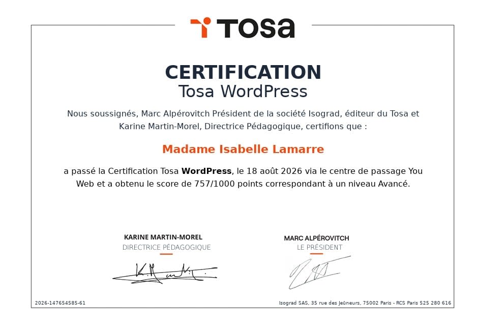 TOSA WordPress