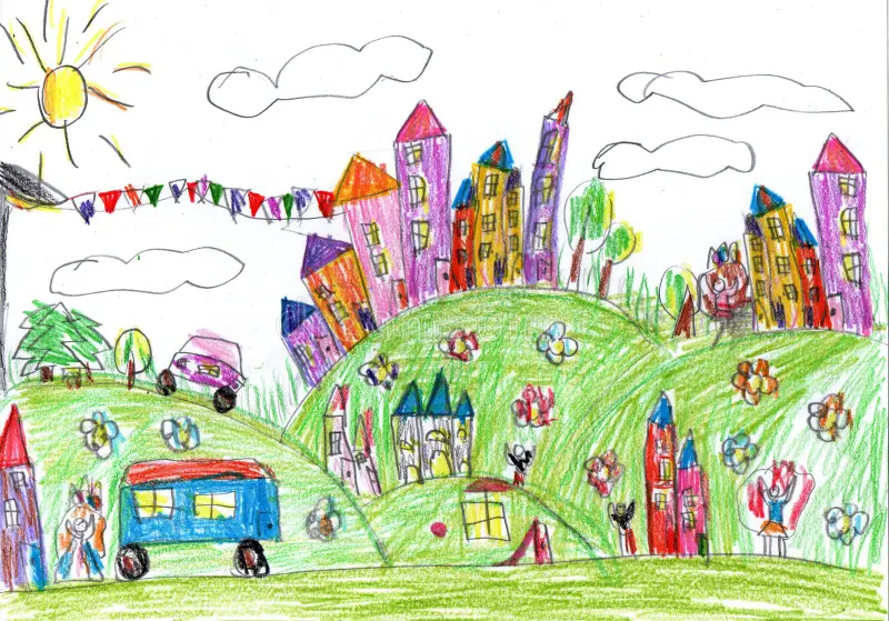 Rolling Hills with Bus & Castle