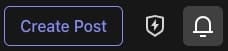 3 examples of buttons, two of the with icons inside