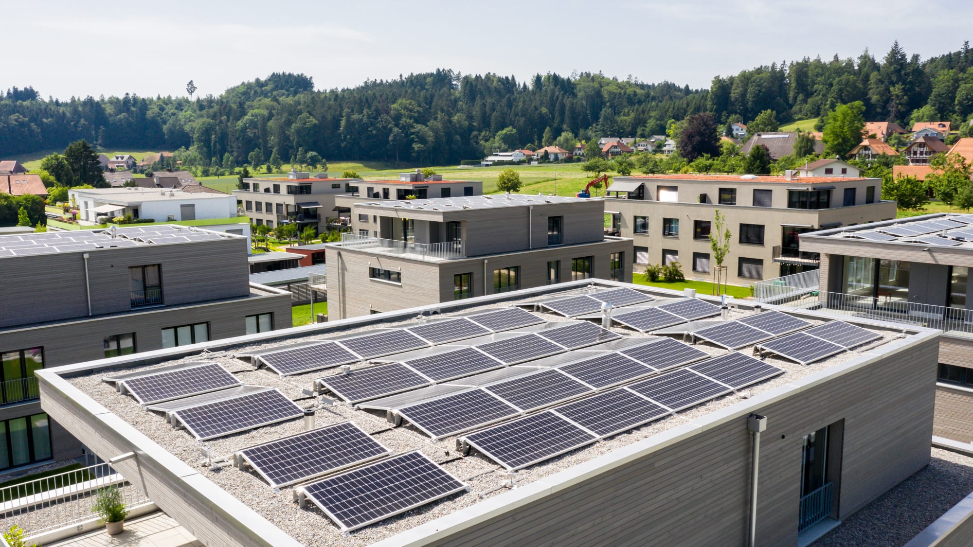 Photovoltaikanlage auf Wohnüberbauung