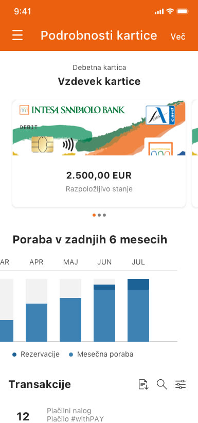 slika detalji kartica mobilna banka