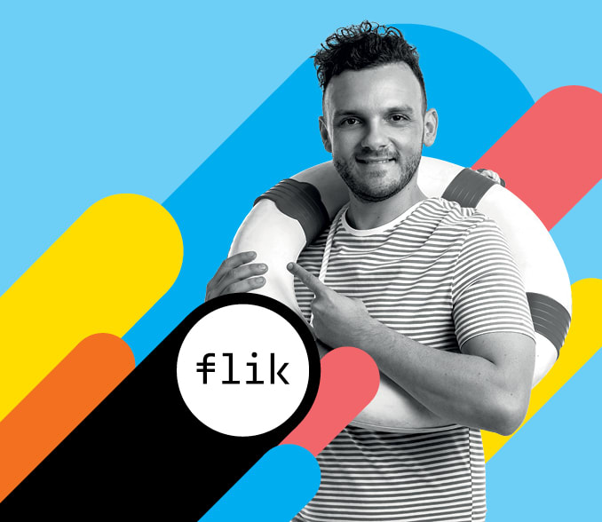 Na sliki je logotip storitve takojšnjih plačil, flik.