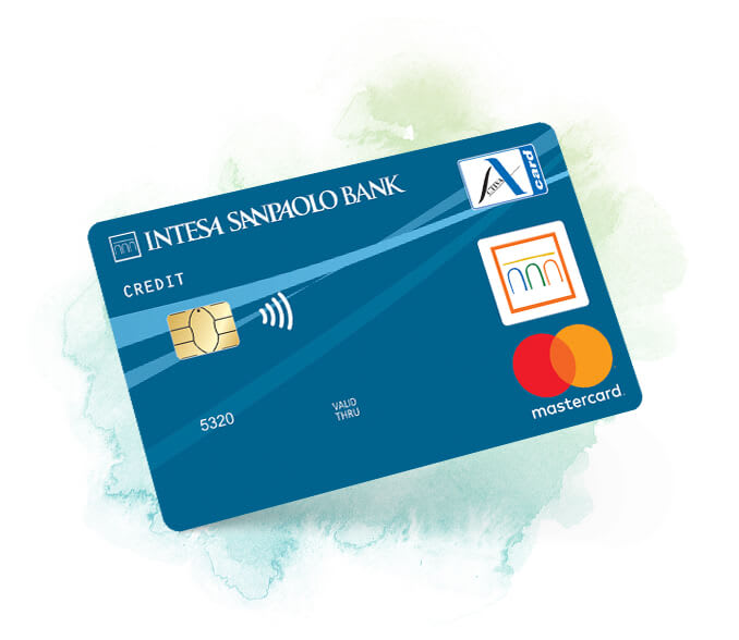 The image shows a card with deferred payment Activa Mastercard.