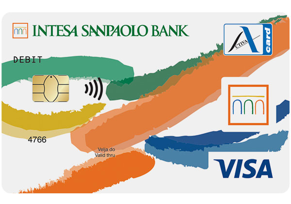 The picture shows debit card Activa Visa Inspire.