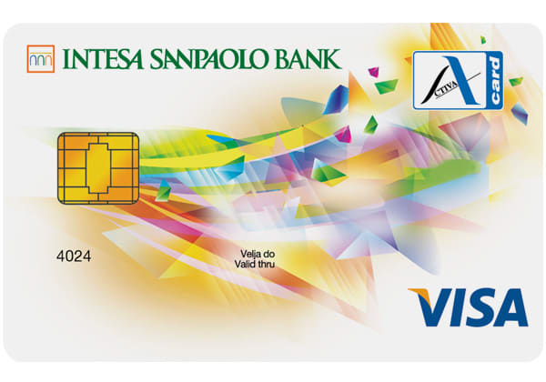 Na sliki je predplacniska kartica MOJA Activa Visa.
