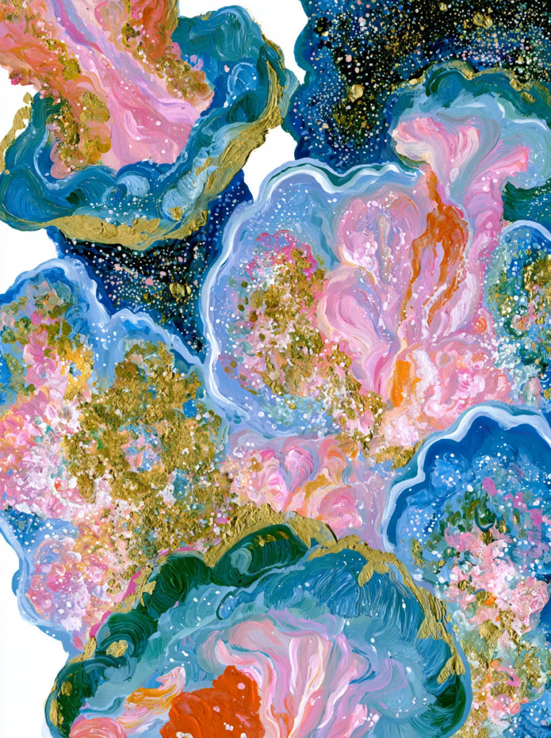 Composición abstracta de medusas cósmicas — prompt para Midjourney v7