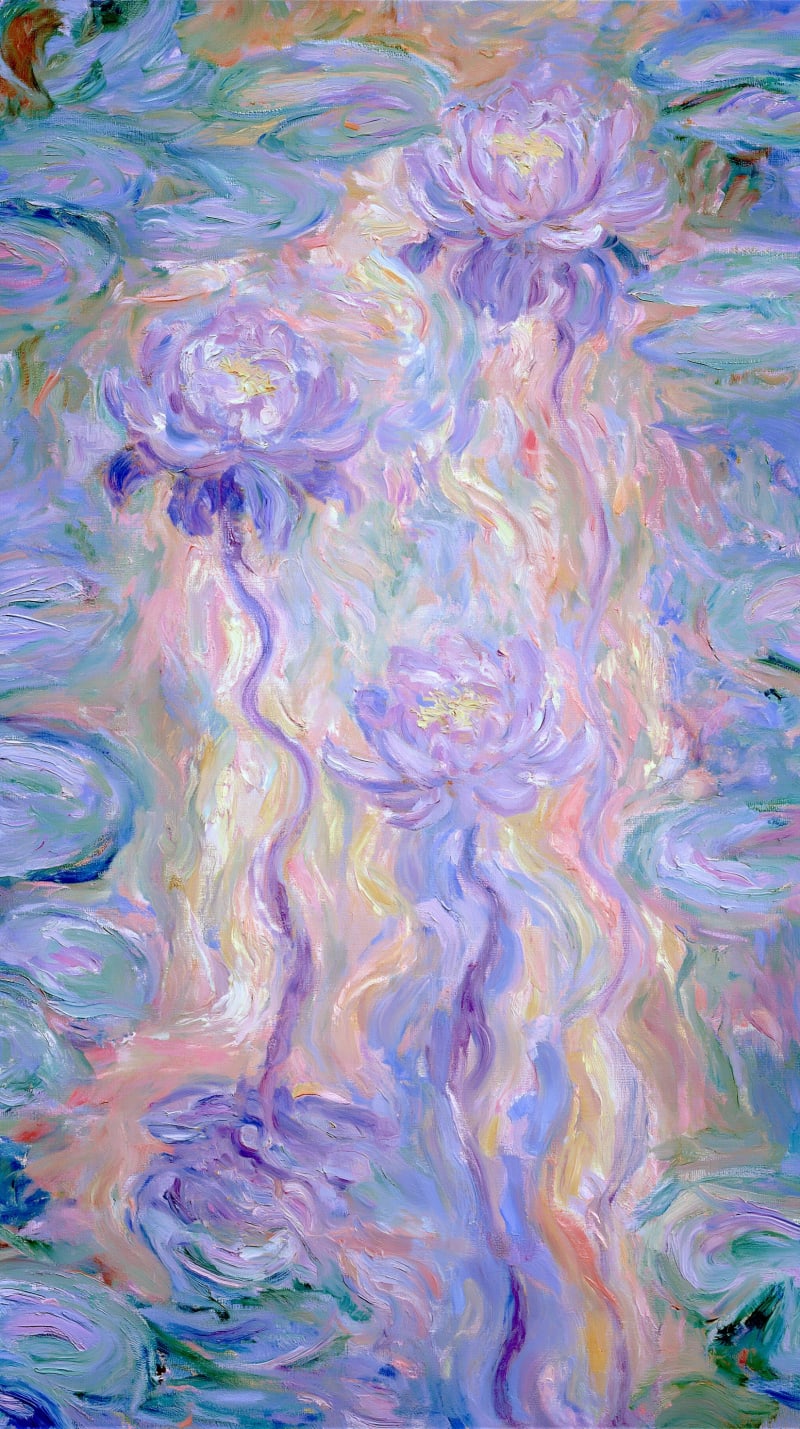 Paisaje vertical de estanque con flor de loto — prompt para Midjourney v7