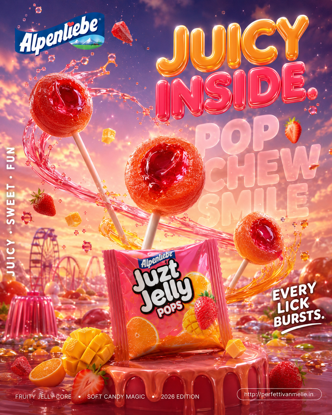Póster Publicitario Cinematográfico de Alpenliebe Juzt Jelly Pops — Image 2 (3:4)