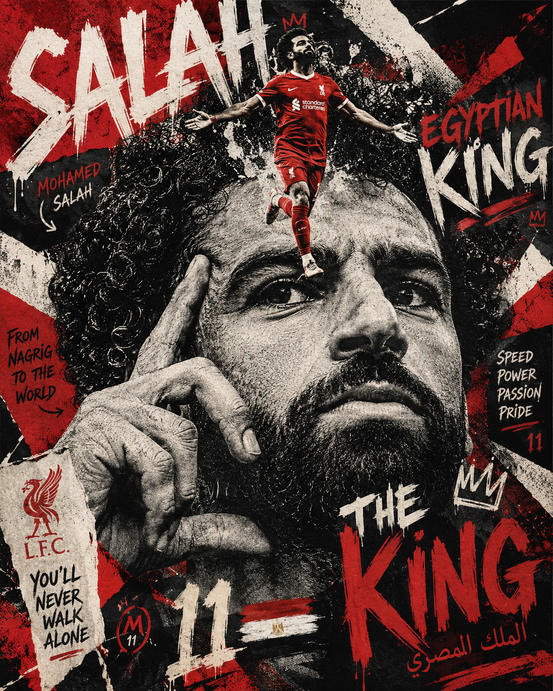 Editorial Football Poster with Punk Collage Style — Image 2 (3:4)
