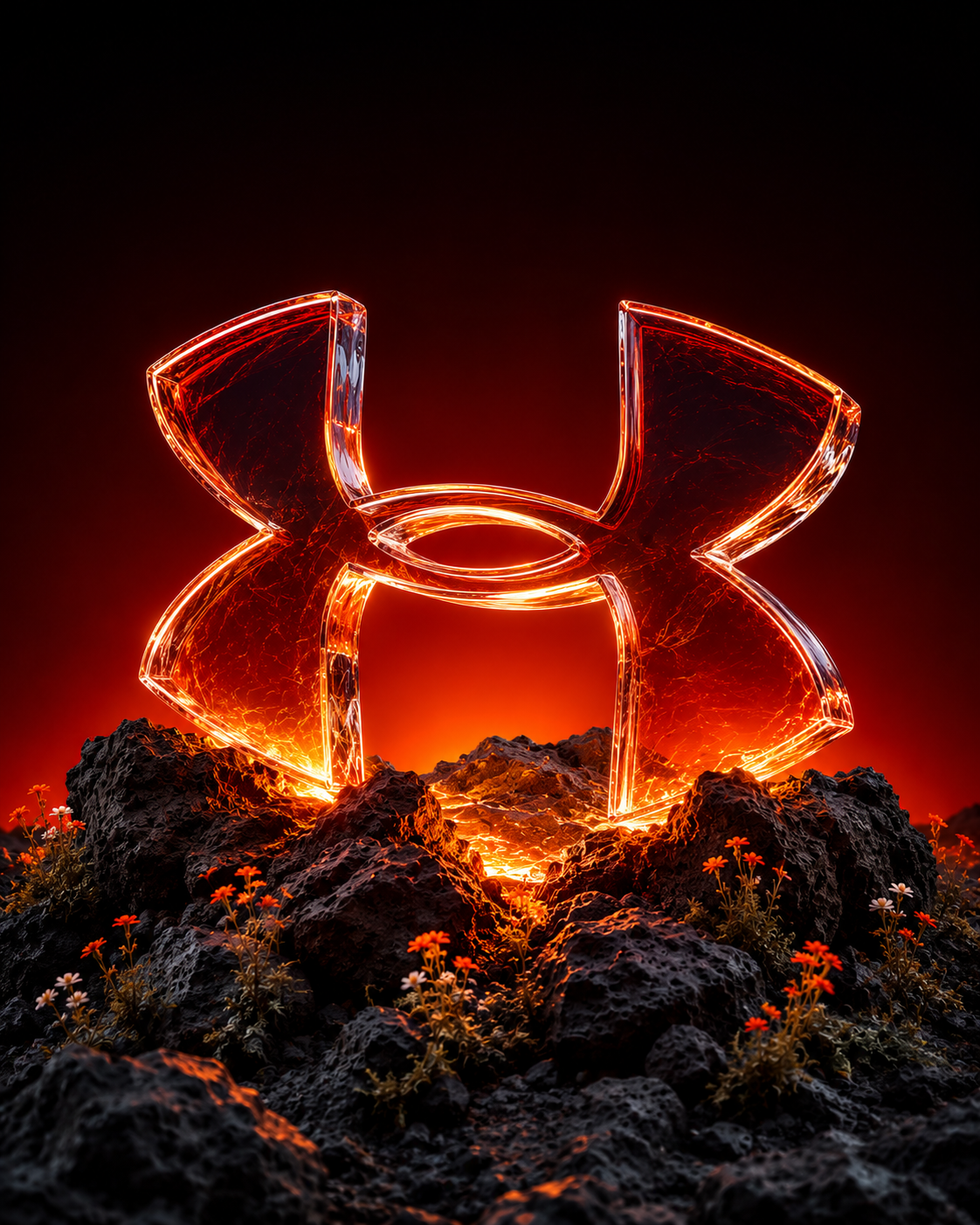 Cinematic Volcanic Glass Under Armour Logo — Image 2 (3:4)